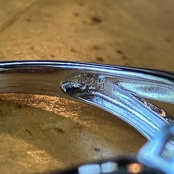 Natural Chrome Diopside Black Spinel Sterling Silver Ring Size 10 - Picture 7 of 10